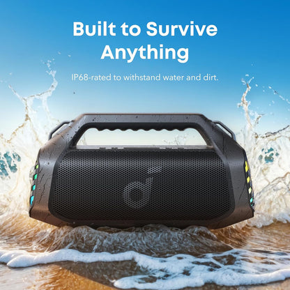 Prenosni Bluetooth zvučnik Anker SoundCore Boom 2 Pro, 140W, TWS, RGB, Vodootporan, Crni A3134A11