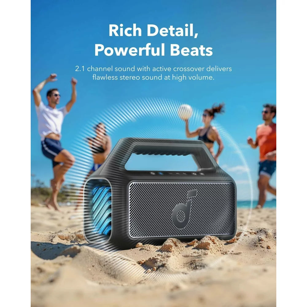 Prijenosni Bluetooth zvučnik Anker SoundCore Boom 2, 80W, RGB, vodootporan, crni A3138011