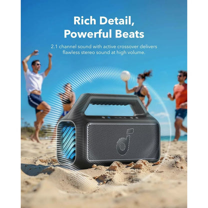 Prijenosni Bluetooth zvučnik Anker SoundCore Boom 2, 80W, RGB, vodootporan, crni A3138011