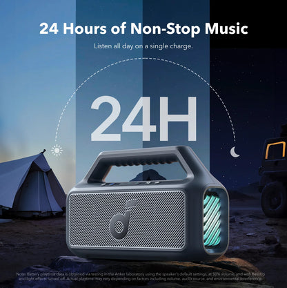 Prenosni Bluetooth zvučnik Anker SoundCore Boom 2, 80W, TWS, RGB, Vodootporan, Plavi A3138031