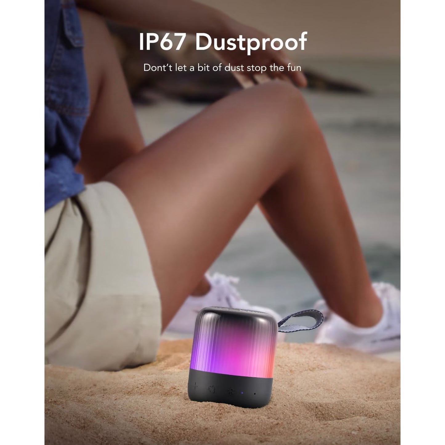 Prenosivi Bluetooth Zvučnik Anker SoundCore Glow Mini, 8W, RGB, Vodootporan, Crni A3136G11