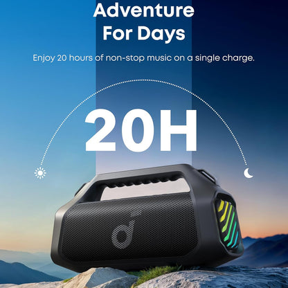 Prenosni Bluetooth zvučnik Anker SoundCore Boom 2 Pro, 140W, TWS, RGB, Vodootporan, Crni A3134A11