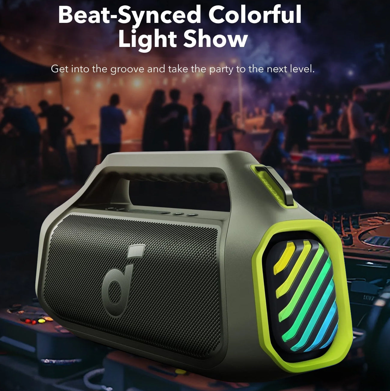 Prenosivi Bluetooth Zvučnik Anker Soundcore Boom 2 Plus, 140W, RGB, Vodootporan, Zeleni A3134061