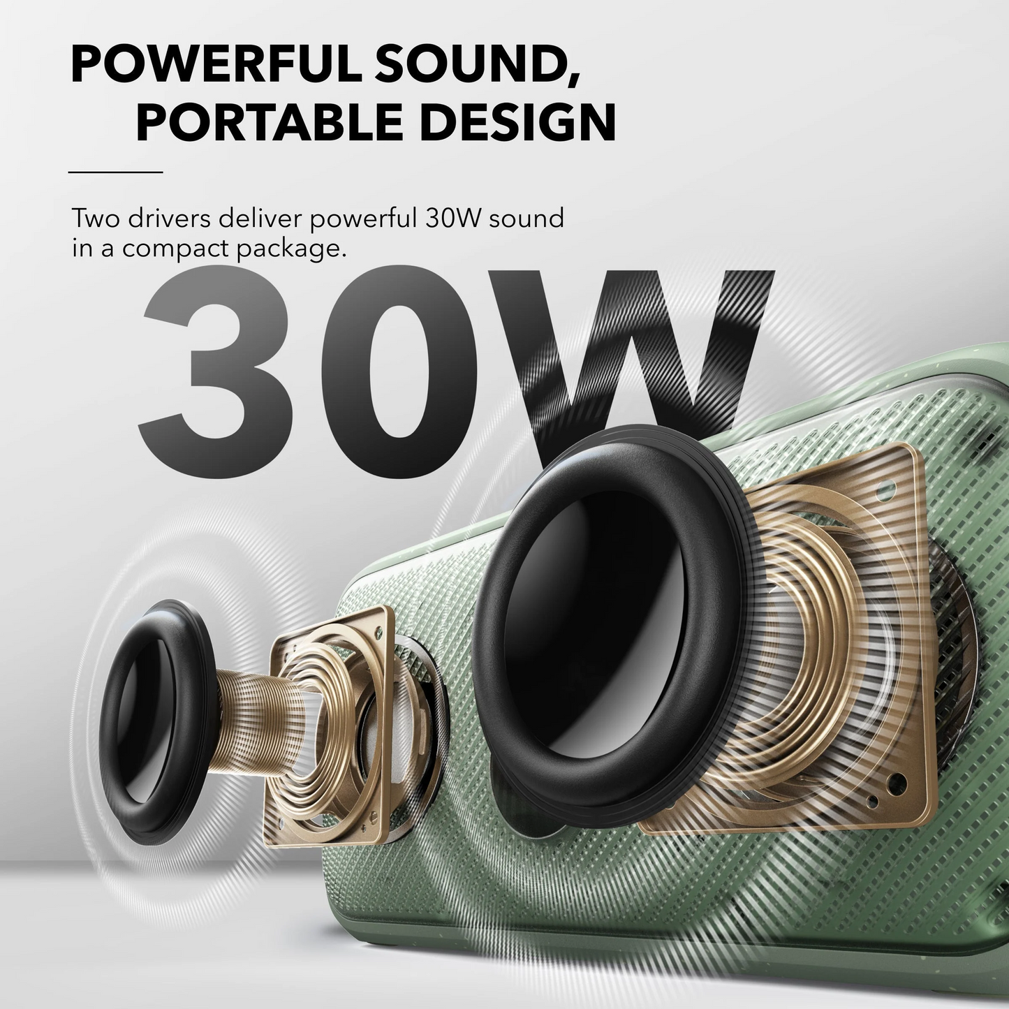 Prenosni Bluetooth zvučnik Anker SoundCore Motion 300, 30W, TWS, Vodootporan, Zelen A3135061