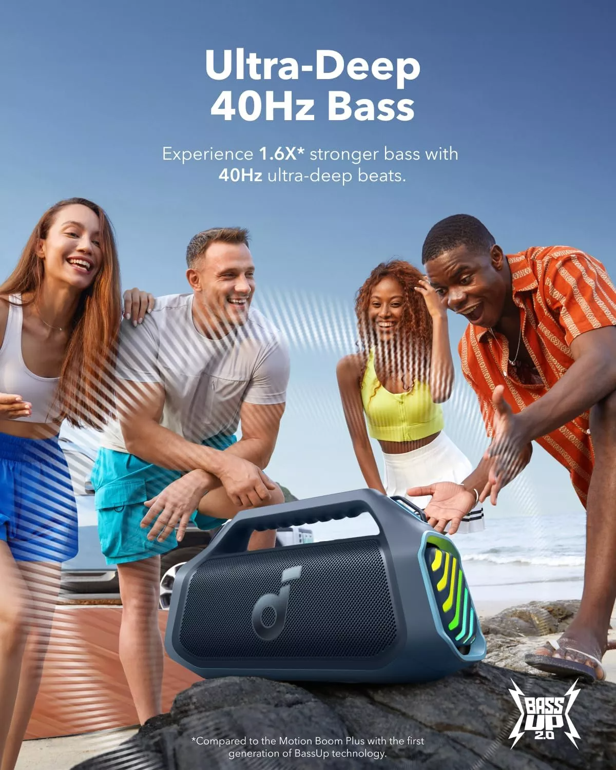 Prenosivi Bluetooth zvučnik Anker SoundCore Boom 2 Plus New Version, 140W, TWS, RGB, Vodootporan, Plava A3134032