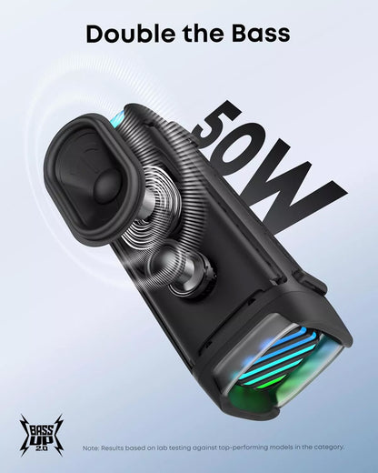 Prenosni Bluetooth zvučnik Anker SoundCore Boom 3i, 50W, RGB, Vodootporan, Crni D5100010