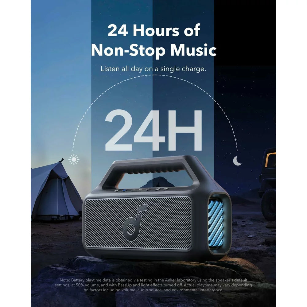Prijenosni Bluetooth zvučnik Anker SoundCore Boom 2, 80W, RGB, vodootporan, crni A3138011