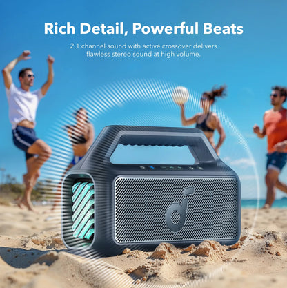 Prenosni Bluetooth zvučnik Anker SoundCore Boom 2, 80W, TWS, RGB, Vodootporan, Plavi A3138031