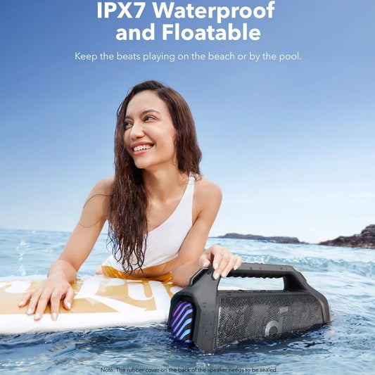 Prenosni Bluetooth zvučnik Anker SoundCore Boom 2 Plus, 140W, TWS, RGB, Vodootporan, Crni A3134011