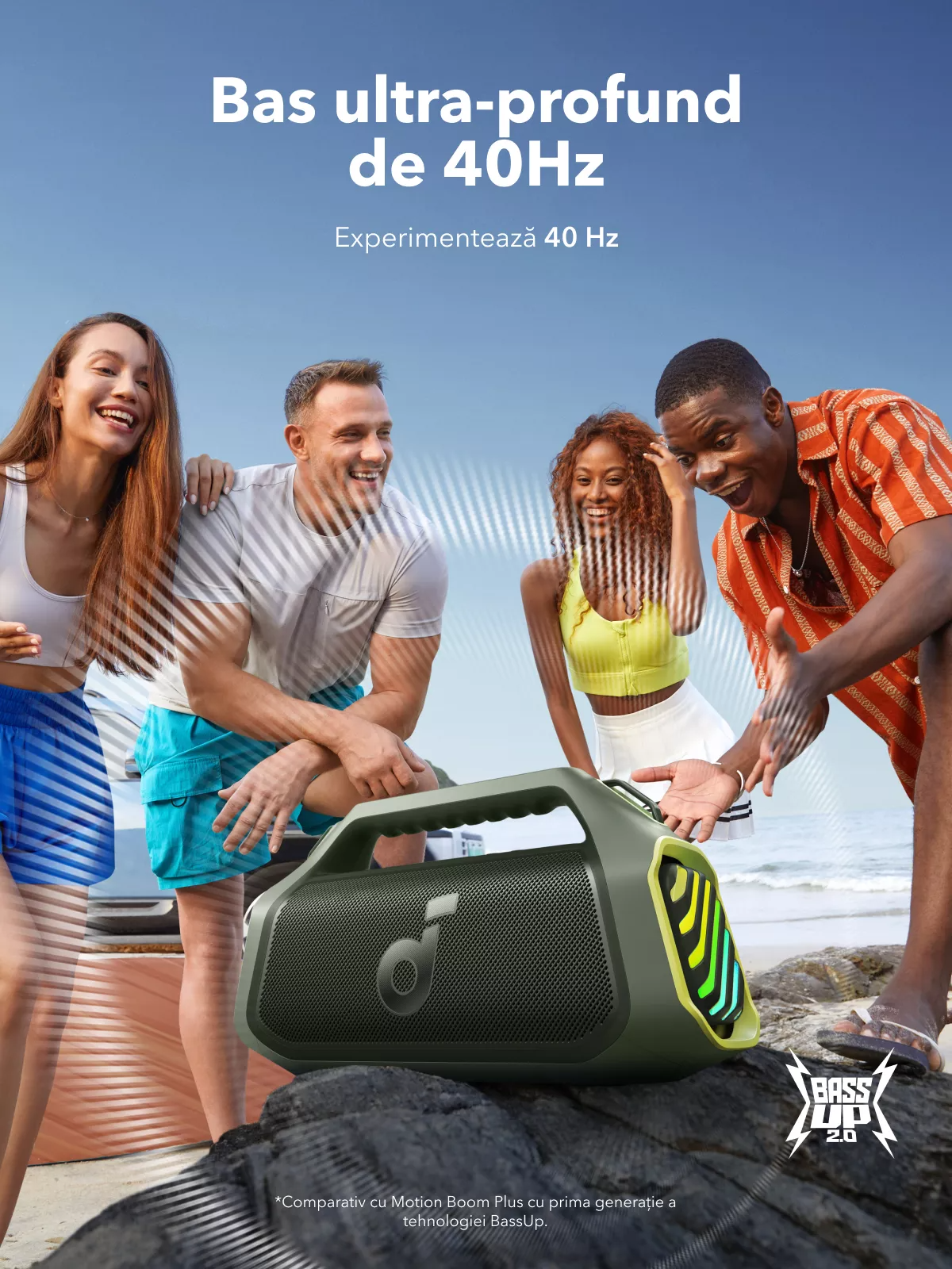 Prenosivi Bluetooth zvučnik Anker SoundCore Boom 2 Plus Nova Verzija, 140W, TWS, RGB, Vodootporan, Zeleni A3134062