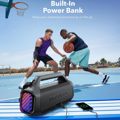Prenosivi Bluetooth zvučnik Anker Soundcore Boom 2 Plus, 140W, TWS, RGB, Vodootporan, Crni A3134011