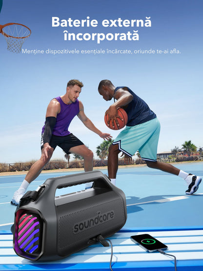 Prenosivi Bluetooth zvučnik Anker SoundCore Boom 2 Plus New Version, 140W, TWS, RGB, Vodootporan, Crna A3134012
