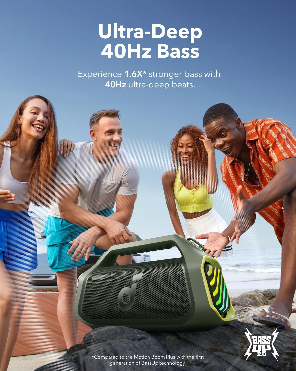 Prijenosni Bluetooth zvučnik Anker Soundcore Boom 2 Plus, 140W, RGB, vodootporan, zelena A3134061