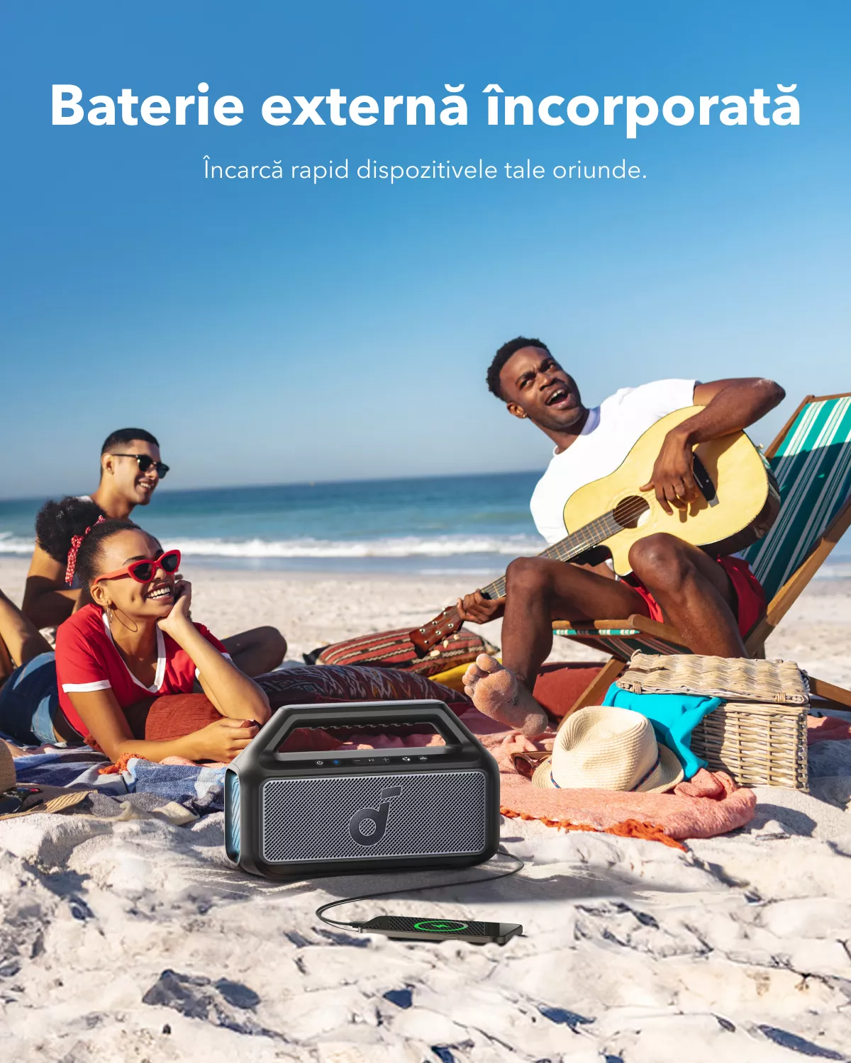 Prenosivi Bluetooth zvučnik Anker SoundCore Boom 2 Nova Verzija, 80W, TWS, RGB, Vodootporan, Crna A3138012