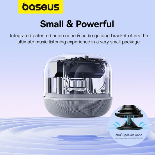 Portable Bluetooth Speaker Baseus AeQur V2, White 