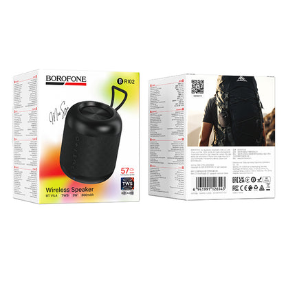 Prenosivi Bluetooth zvučnik Borofone BR102 Gratificado, 5W, TWS, Crna
