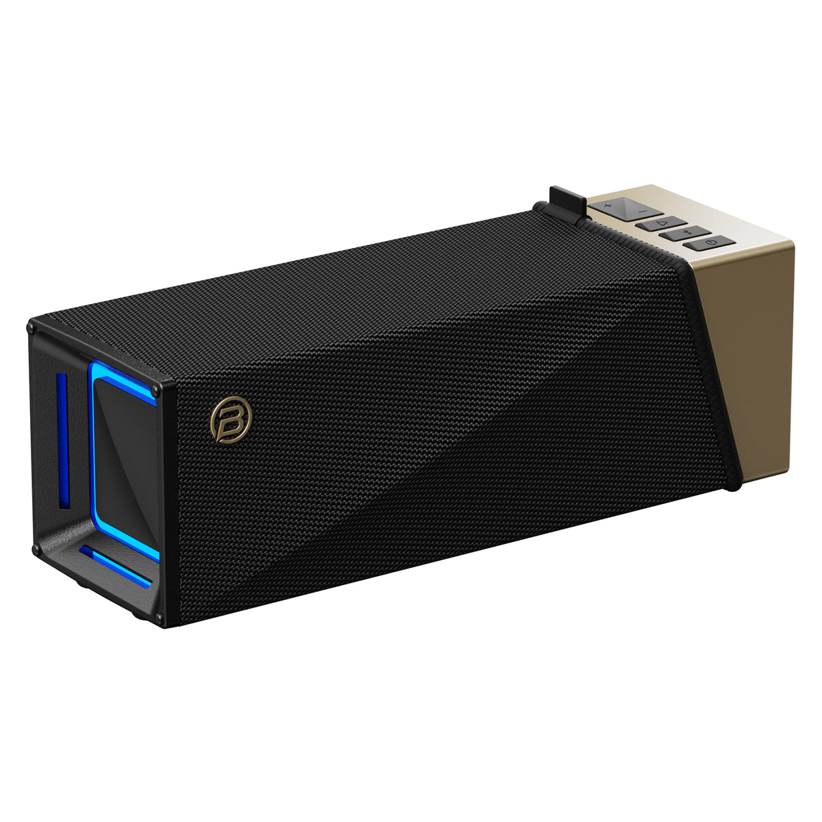 Prenosivi Bluetooth zvučnik Bugani Brief TT, 60W, RGB, Vodootporan, Crno-Zlatni