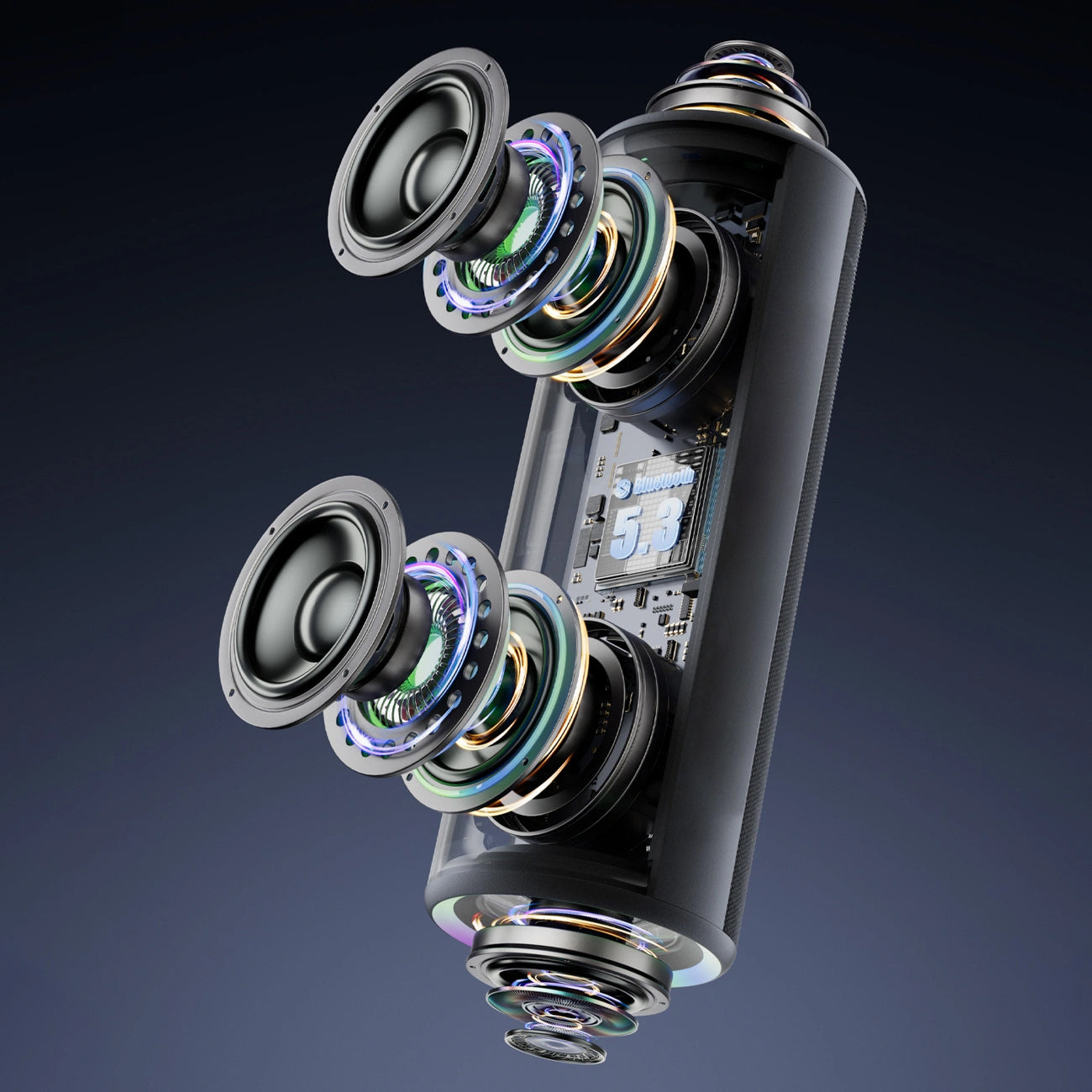 Prenosivi Bluetooth Zvučnik Dudao Y21, 2 x 5W, TWS, RGB, Crni