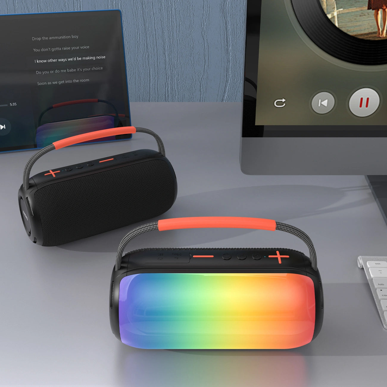 Prenosivi Bluetooth Zvučnik Dudao Y21, 2 x 5W, TWS, RGB, Crni