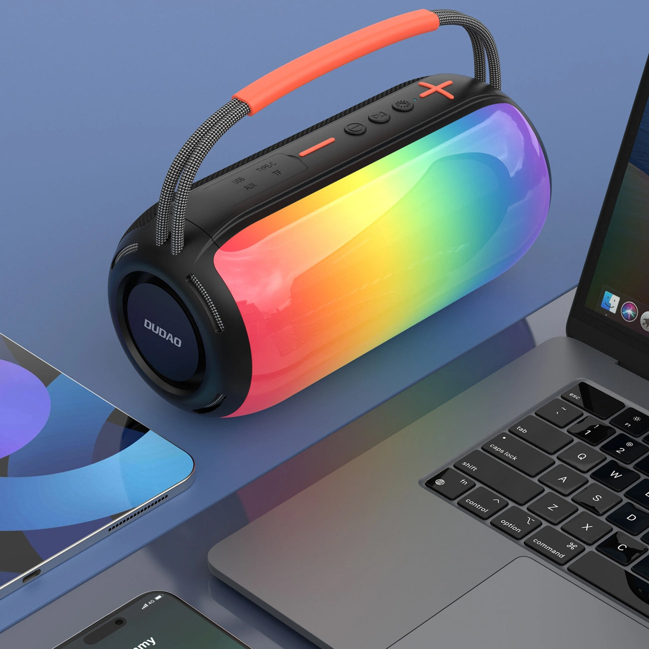 Prenosivi Bluetooth Zvučnik Dudao Y21, 2 x 5W, TWS, RGB, Crni