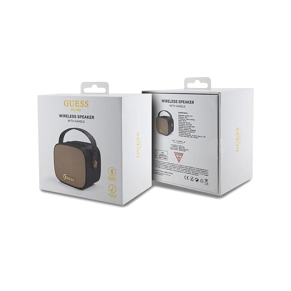 Prenosivi Bluetooth Zvučnik Guess 4G Script Logo, 5W, Crni