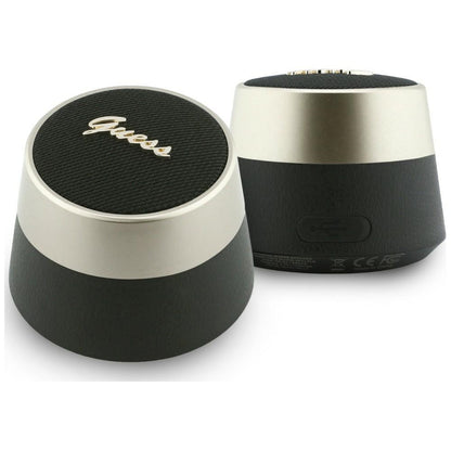 Prenosivi Bluetooth zvučnik Guess Script Metal Logo, 5W, TWS, Crna