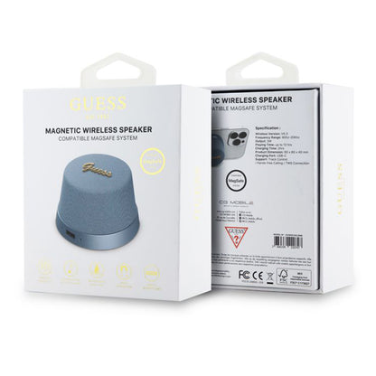 Prenosivi Bluetooth Zvučnik Guess Stand Magnetic Script Metal, 3W, Plavi