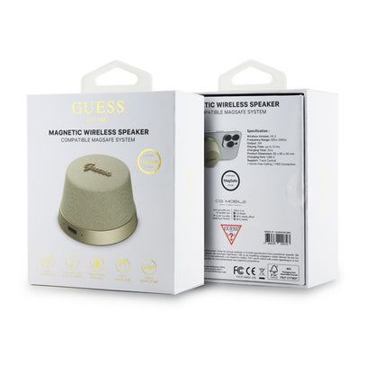 Prenosivi Bluetooth zvučnik Guess Stand Magnetic Script Metal, 3W, Zlatni