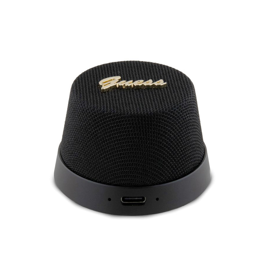 Prenosivi Bluetooth zvučnik Guess Stand Magnetic Script Metal, 3W, Crni