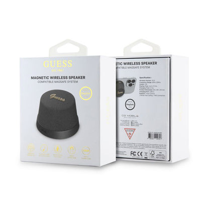 Prenosivi Bluetooth zvučnik Guess Stand Magnetic Script Metal, 3W, Crni