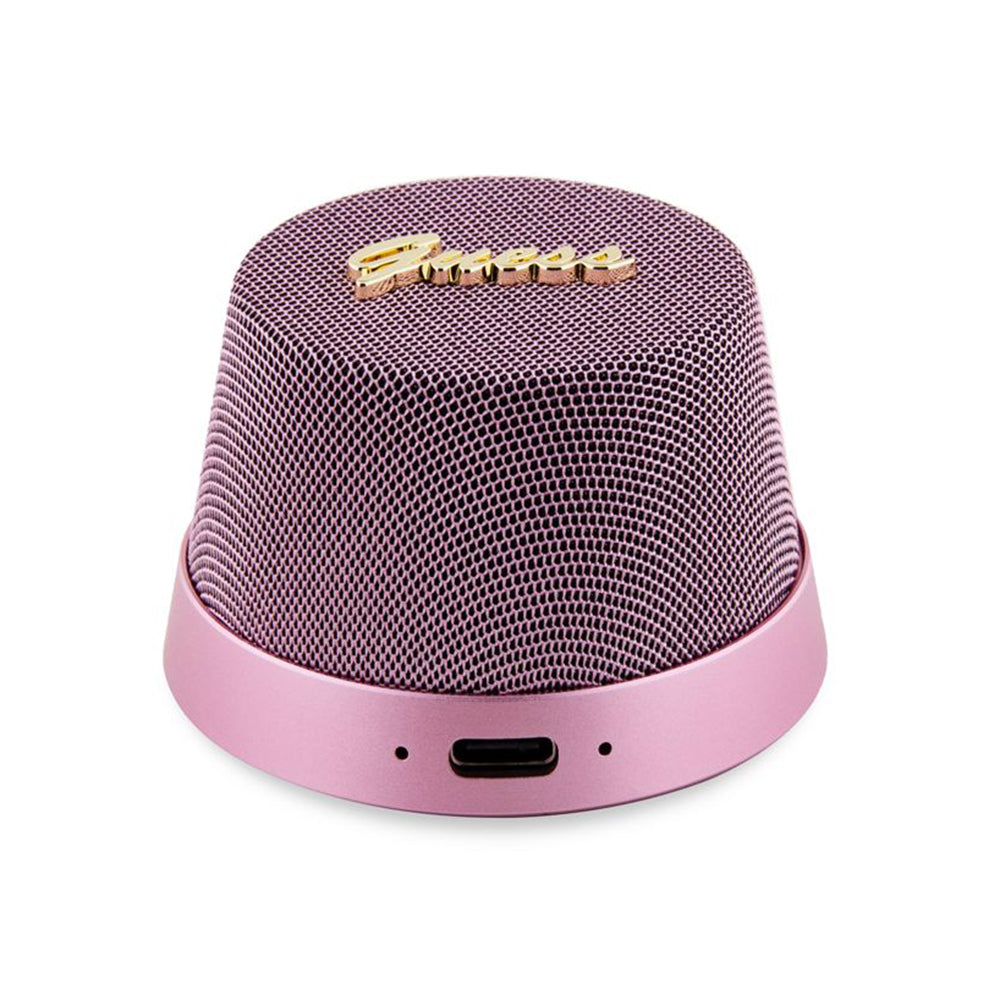 Prenosivi Bluetooth Zvučnik Guess Stand Magnetic Script Metal, 3W, Roze