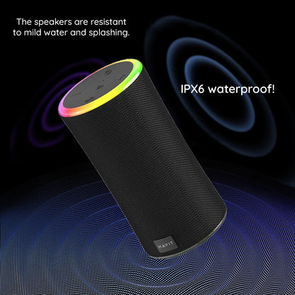 Prenosni Bluetooth zvučnik HAVIT SK833BT, 2 x 10W, RGB, Vodootporan, Crni