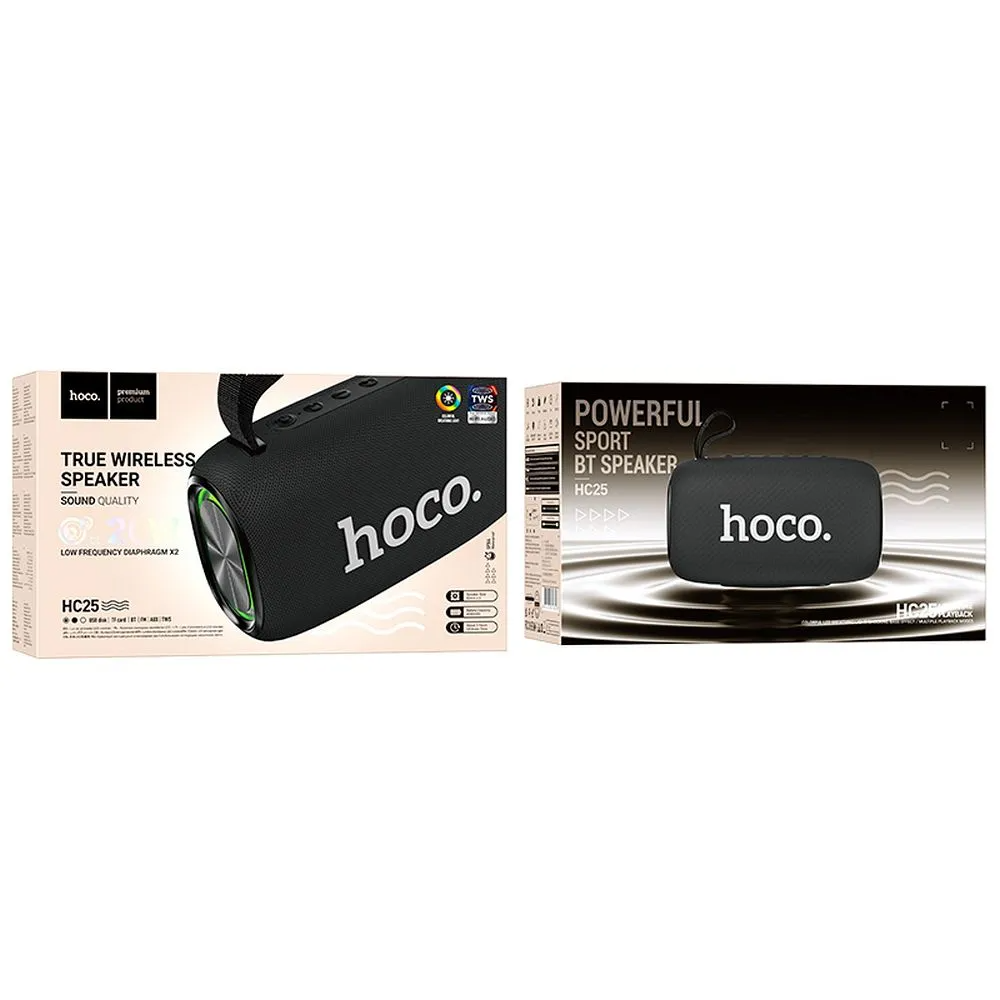 Prenosni Bluetooth zvučnik HOCO HC25, 2 x 10W, TWS, Crni