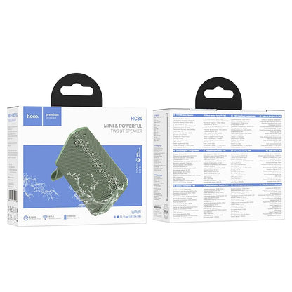 Prenosni Bluetooth Zvučnik HOCO HC34, 5W, TWS, Vodootporan, Zelen