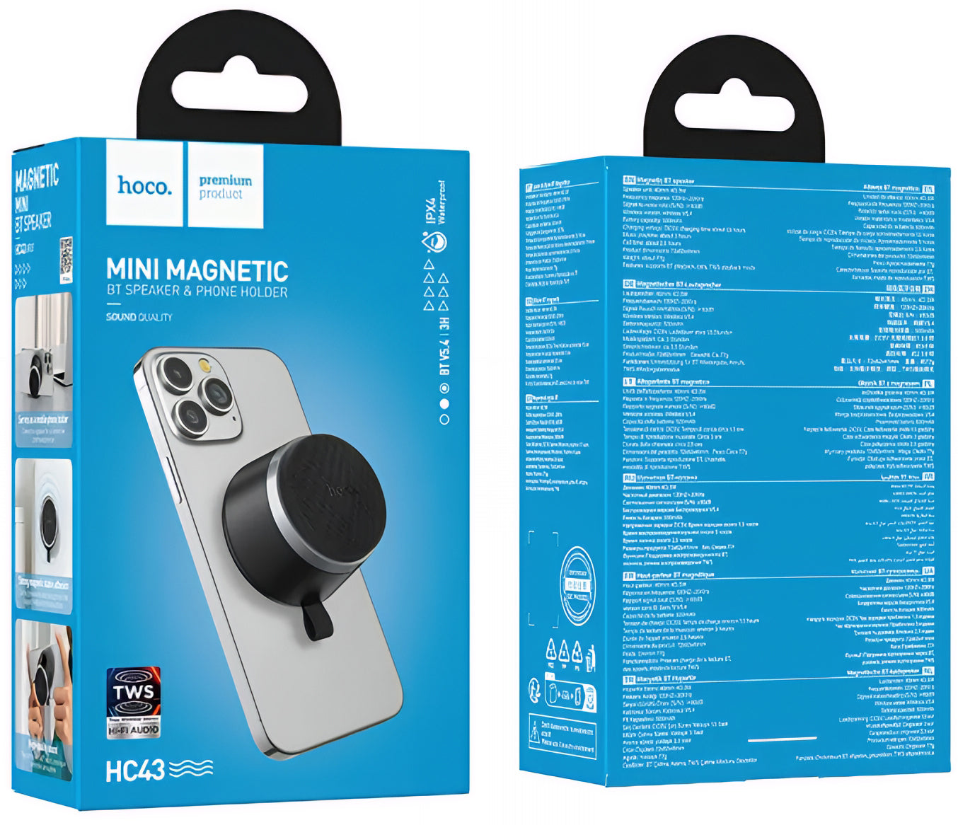 Prenosni Bluetooth zvučnik HOCO HC43 Mini Magnetic, 8W, TWS, Crni