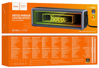 Prenosivi Bluetooth Zvučnik HOCO HC40, 2 x 10W, TWS, RGB, Crni