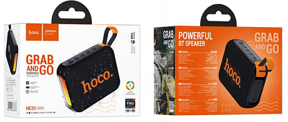 Prenosivi Bluetooth Zvučnik HOCO HC31, 10W, TWS, RGB, Vodootporan, Crni