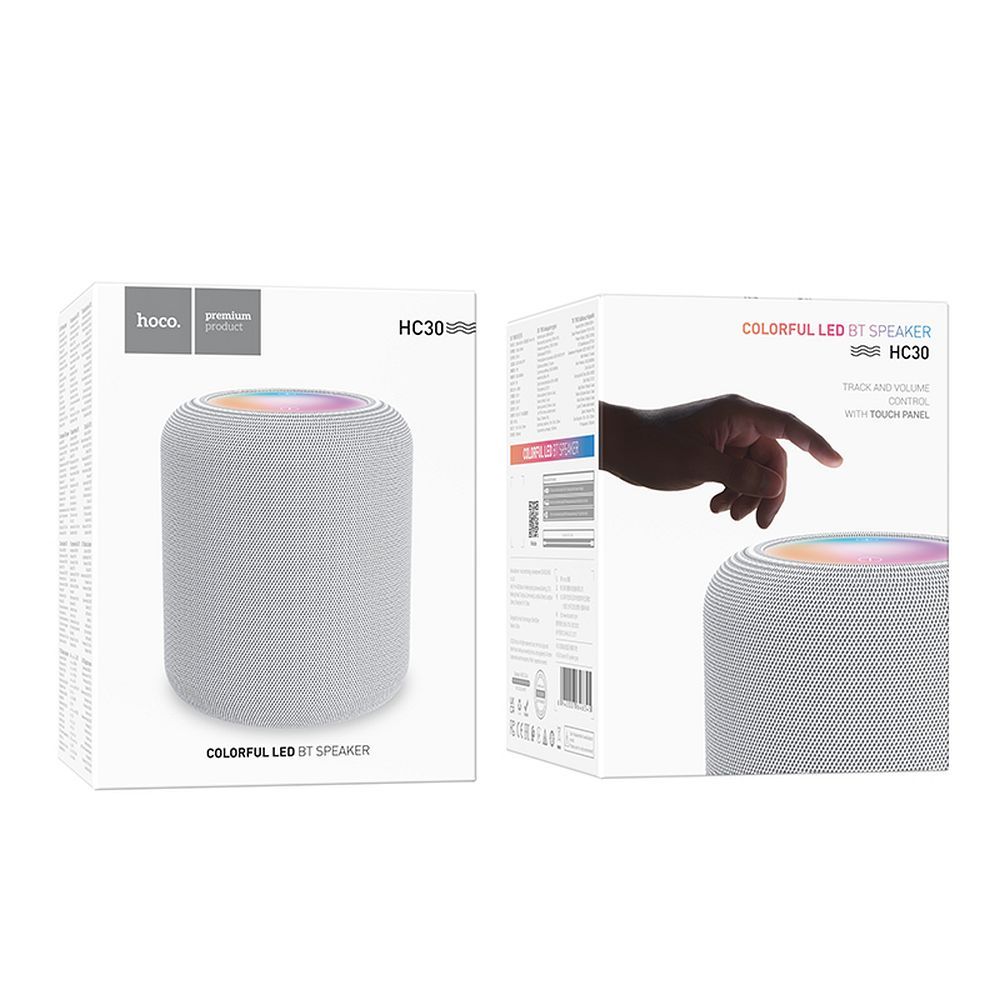 Prenosni Bluetooth Zvučnik HOCO HC30, 5W, TWS, RGB, Sivi