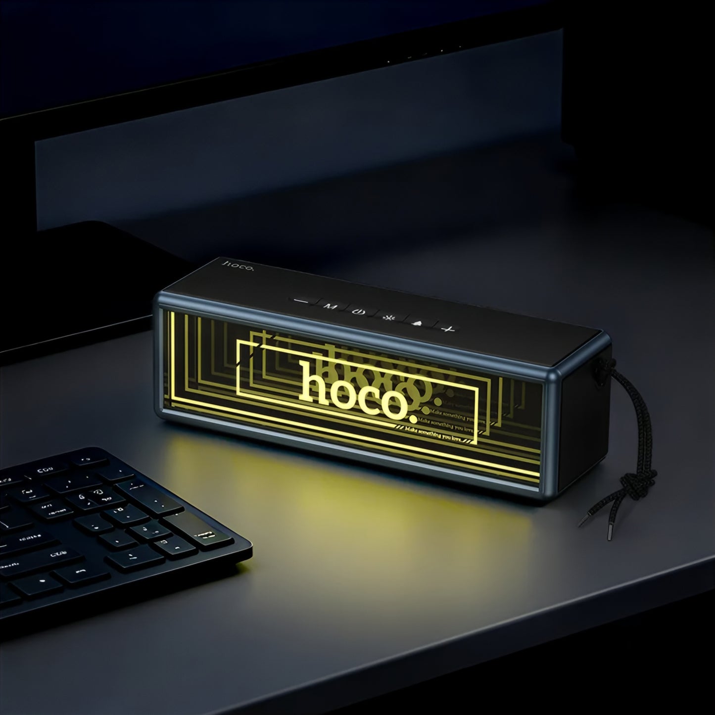 Prenosivi Bluetooth Zvučnik HOCO HC40, 2 x 10W, TWS, RGB, Crni