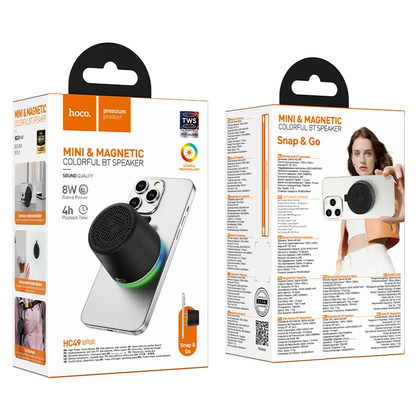 Prenosivi Bluetooth zvučnik HOCO HC49 Mini Magnetic, 8W, TWS, Crna