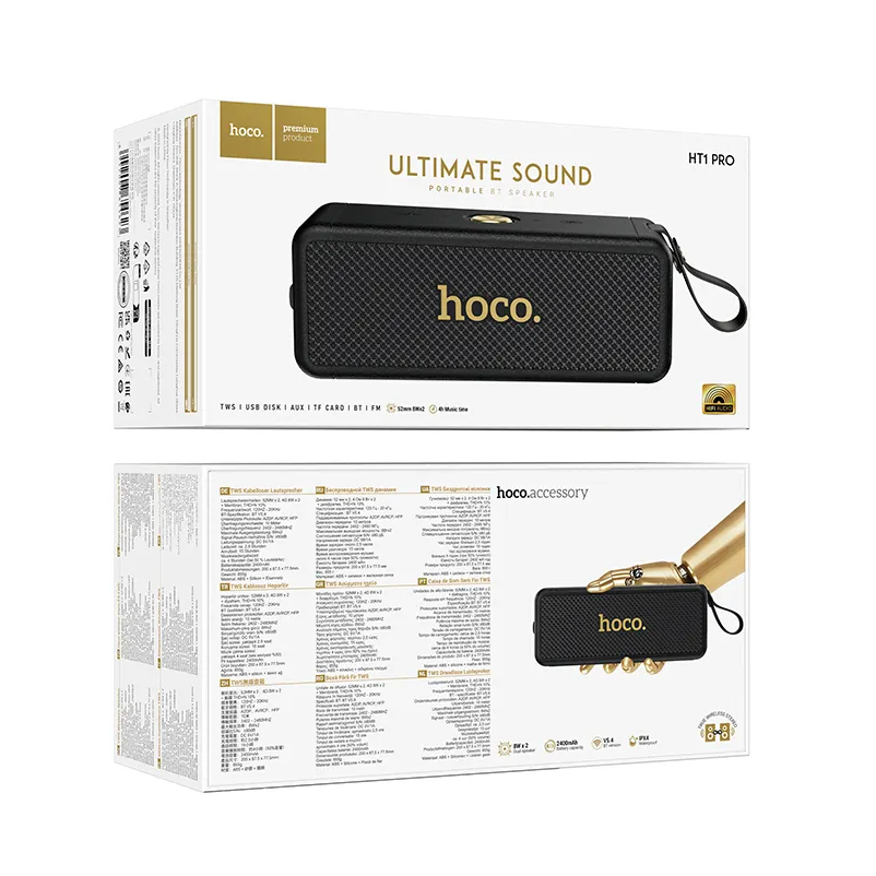 Bluetooth prenosivi zvučnik HOCO HT1 Pro, 16W, TWS, Crna