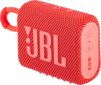 Portable Bluetooth Speaker JBL GO 3, 4.2W, Pro Sound, Waterproof, Pink JBLGO3RED