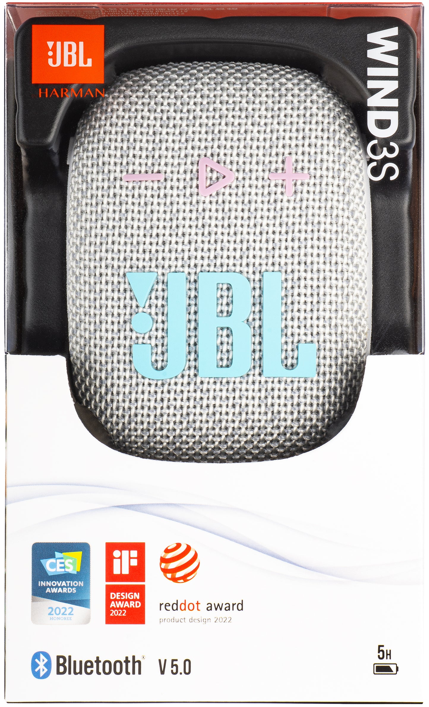 Portable Bluetooth Speaker JBL Wind 3S, 5W, Waterproof, Grey JBLWIND3SGRY