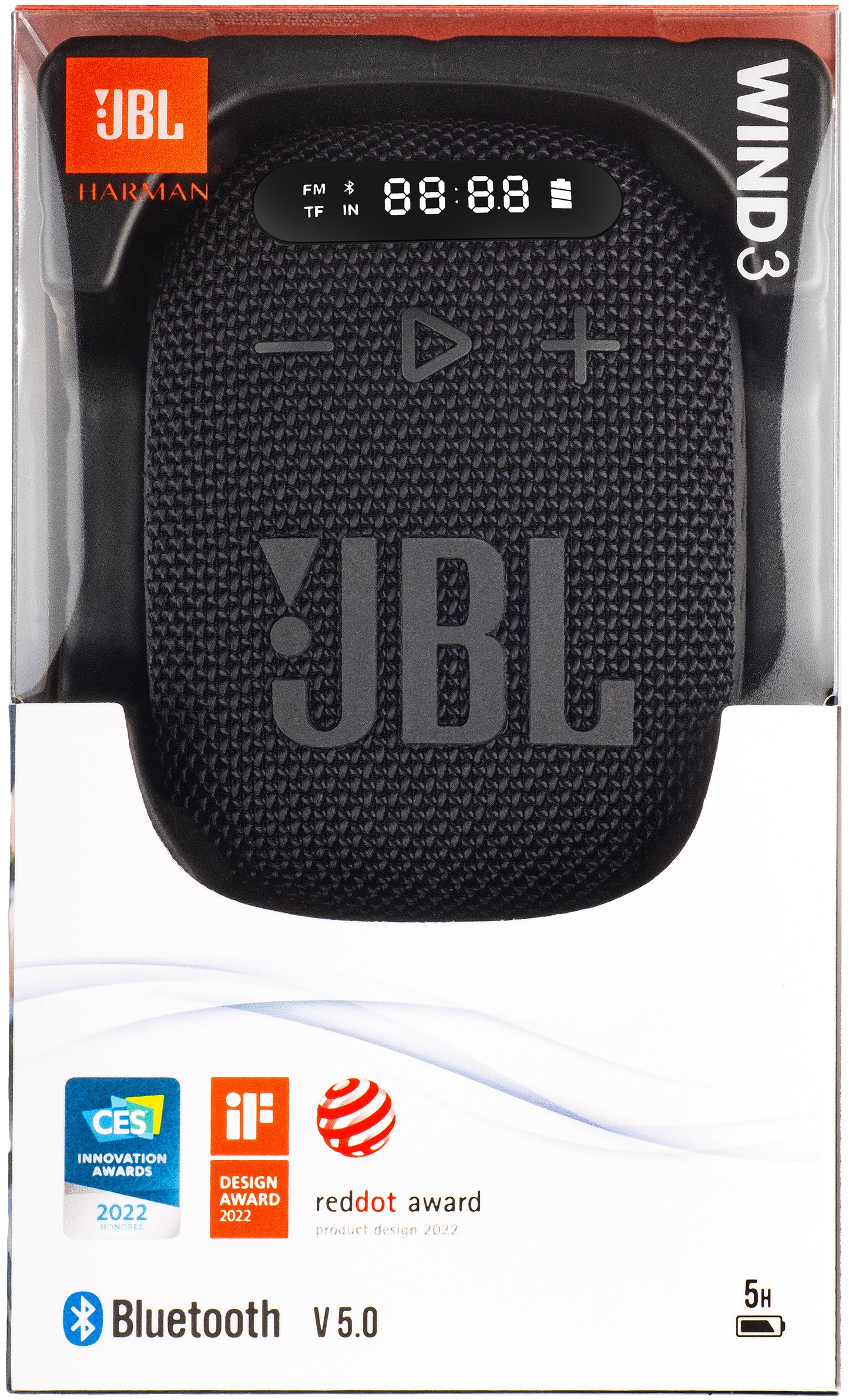 Prenosivi Bluetooth Zvučnik JBL Wind 3, 5W, Vodootporan, Crni JBLWIND3
