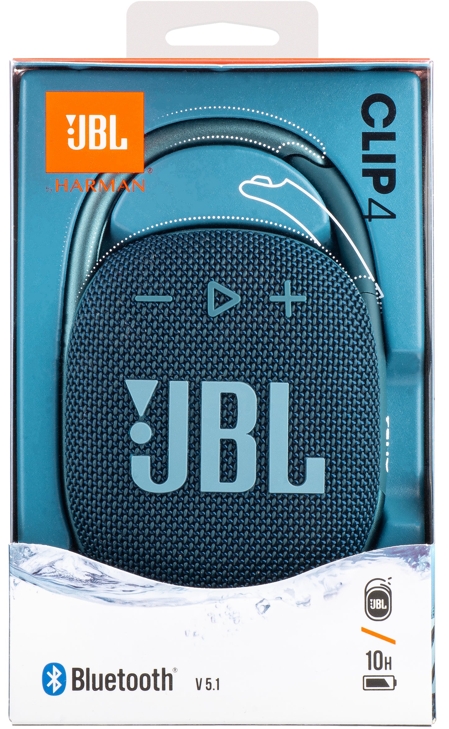 Bluetooth Portable Speaker JBL Clip 4, 5W, Pro Sound, Waterproof, Blue JBLCLIP4BLU