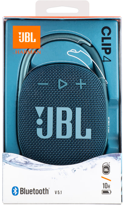 Bluetooth Portable Speaker JBL Clip 4, 5W, Pro Sound, Waterproof, Blue JBLCLIP4BLU