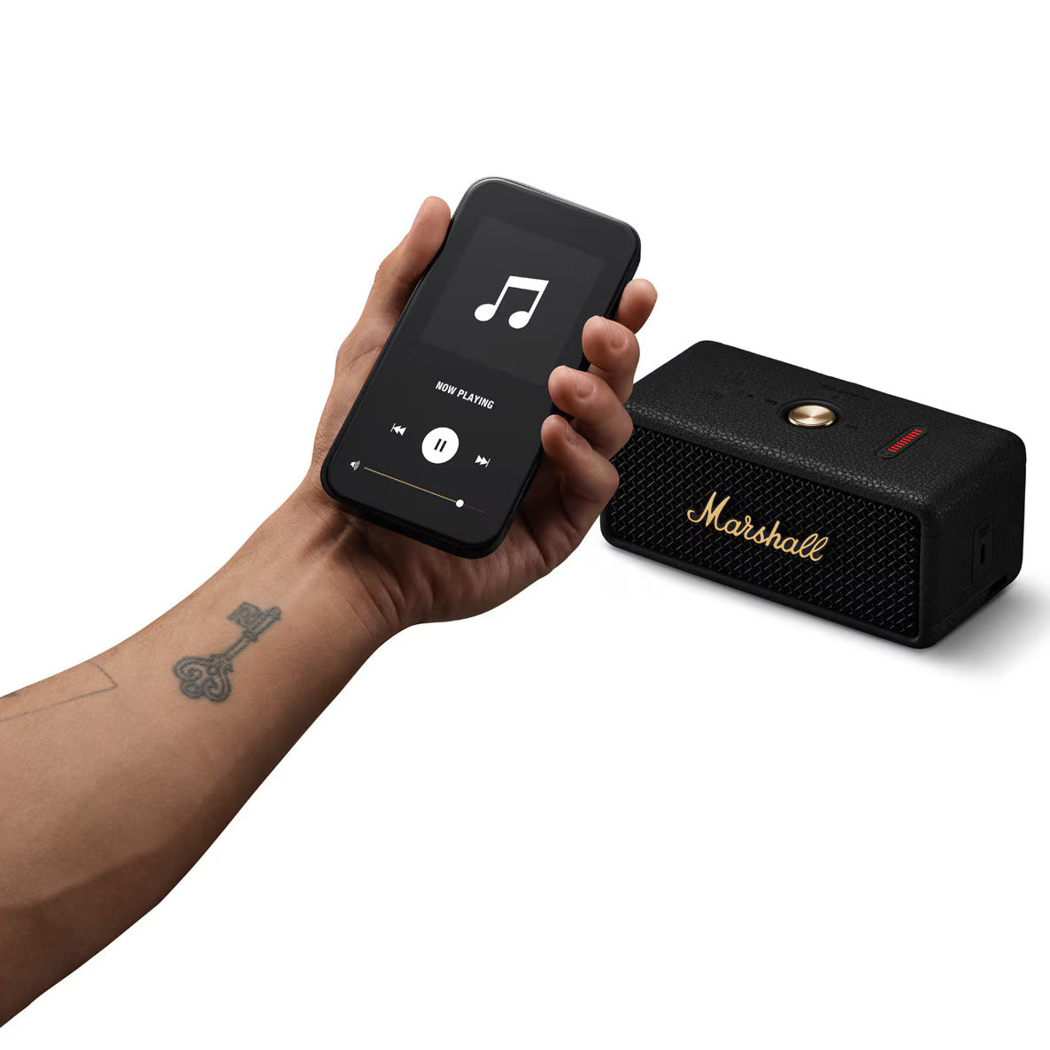 Bluetooth prenosivi zvučnik Marshall Emberton II, 20W, vodootporan, crno-zlatni