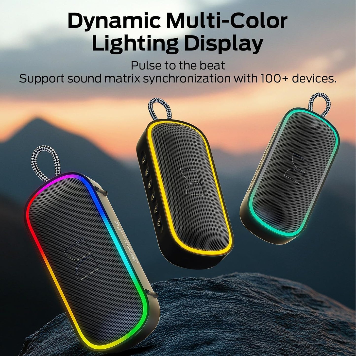 Prenosivi Bluetooth zvučnik Monster S150 Plus, 40W, TWS, RGB, Vodootporan, Crna