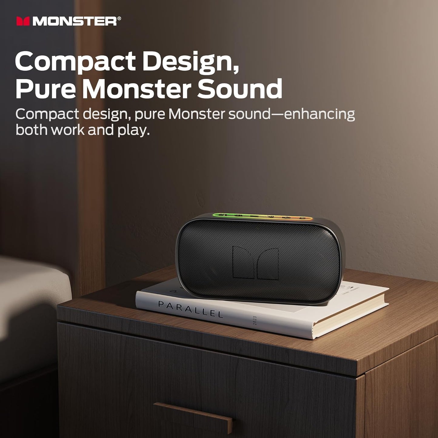 Prenosivi Bluetooth zvučnik Monster S150, 14W, TWS, RGB, Vodootporan, Crna