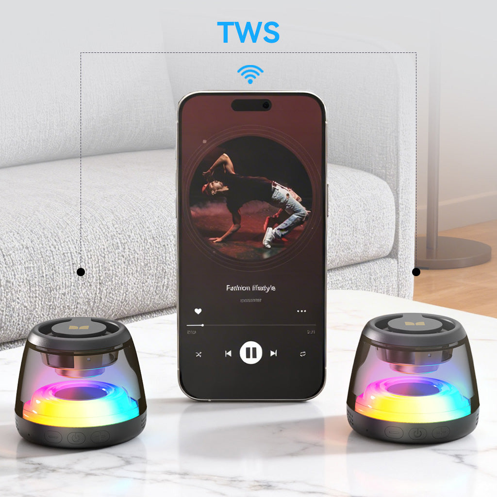Prenosivi Bluetooth zvučnik Monster Mag Flux, 5W, TWS, RGB, Crna
